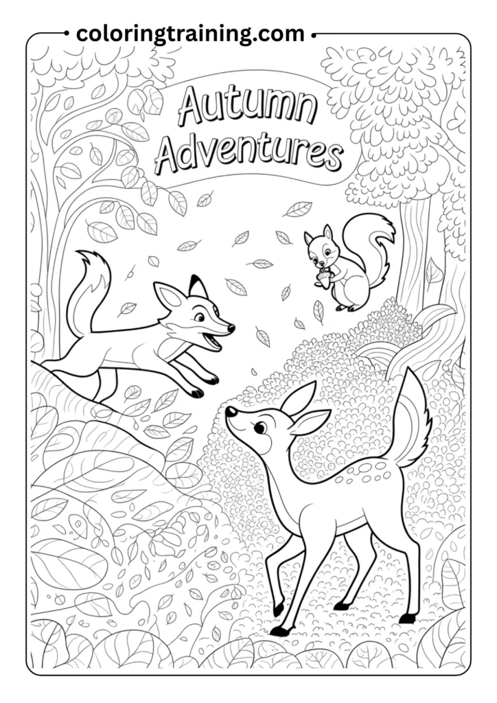 A group of woodland animals