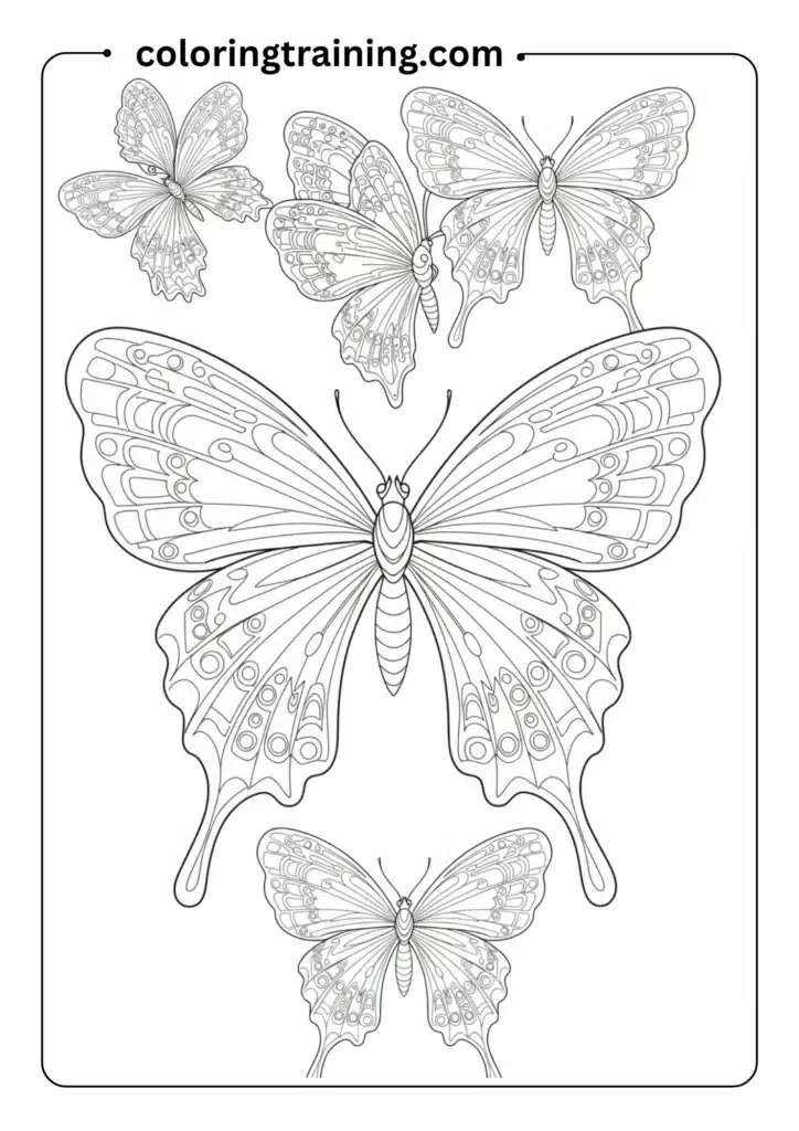 Art Deco Style Butterfly Outline