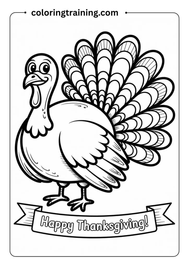 Doodle-style turkey made with simple, bold lines and decorated tail feathers, coloring page formaanime dragon rider with long hair, detailed dragon scales and wings, outlined only