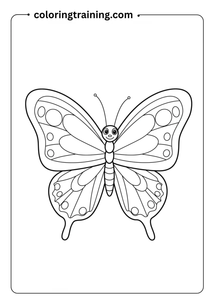 Simple Cartoon Butterfly Outline