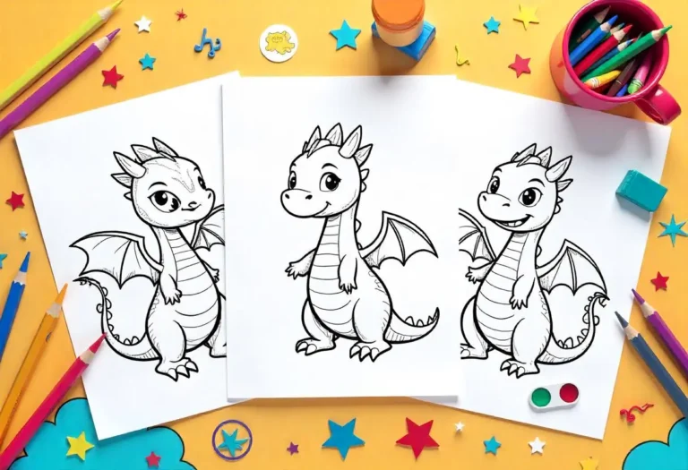 dragon coloring pages