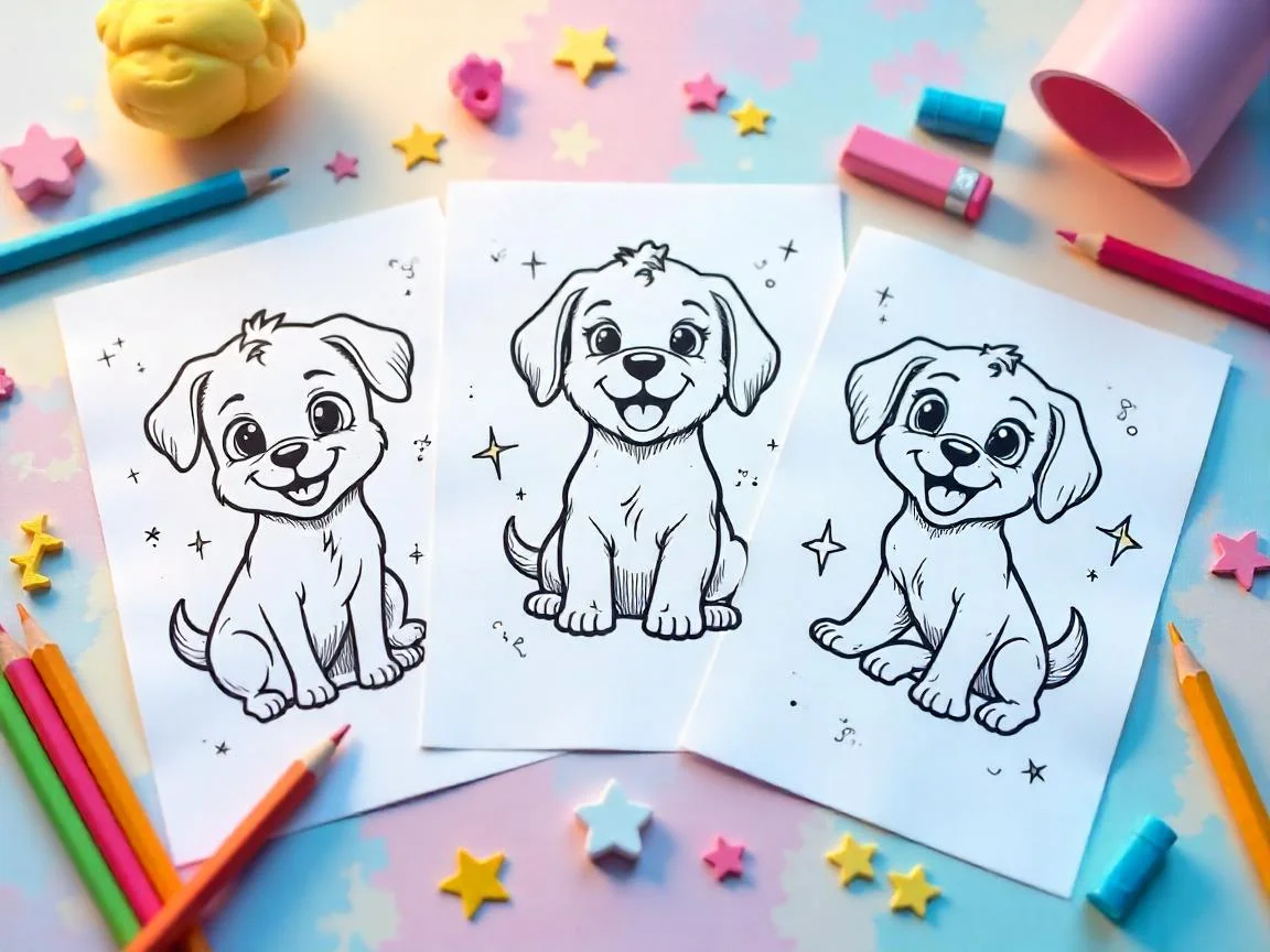 puppy coloring pages