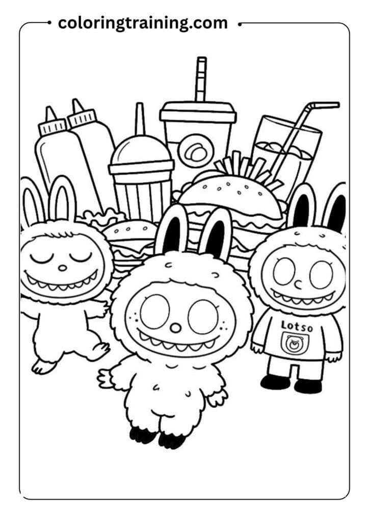 labubu coloring pages 